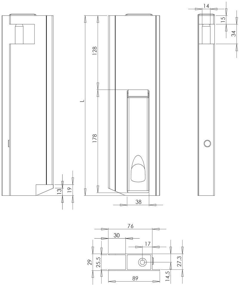 profil de fermeture de ridelle H400 type 413-03