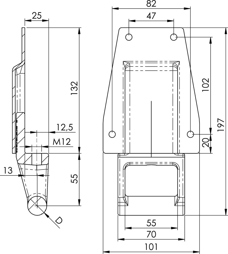 charnière Rapid H119E Alu-K30/13