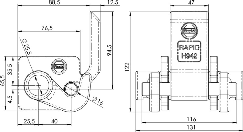 fermeture centrale Rapid H942