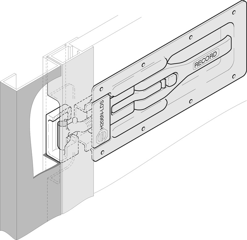 fermeture à encastrer Record H206N-LF