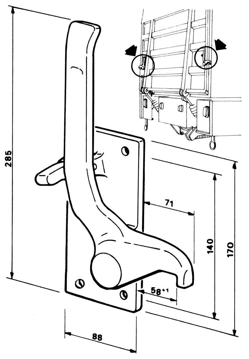 fermeture de ridelle Rapid H115SD