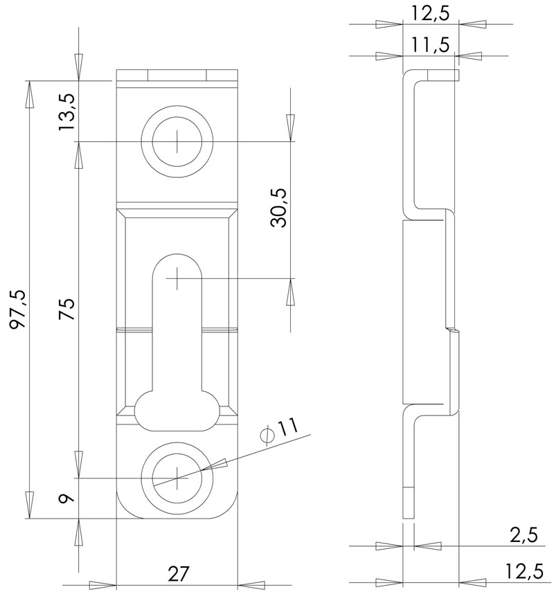 gâche H400 à visser
