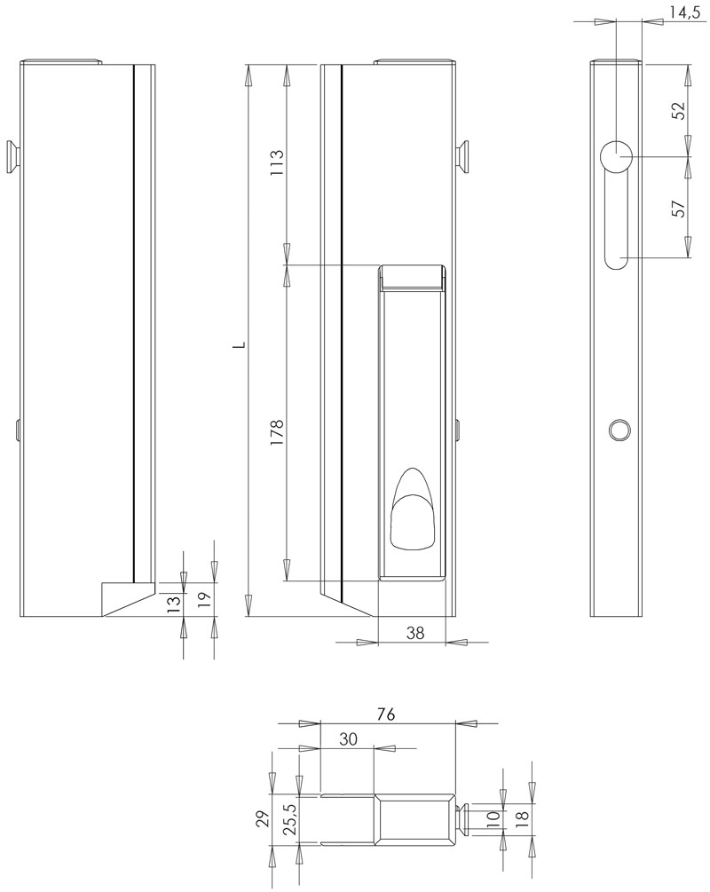 profil de fermeture de ridelle H400 type 411-01