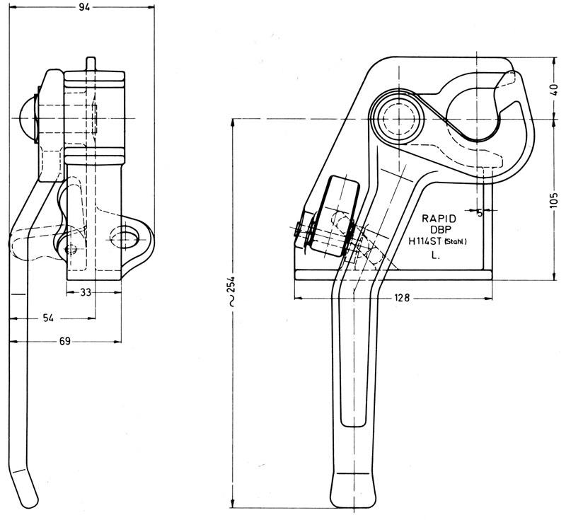 fermeture pendulaire Rapid H114ST