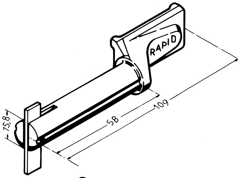 gond Rapid 25/30 avec sûreté à enclenchement à souder