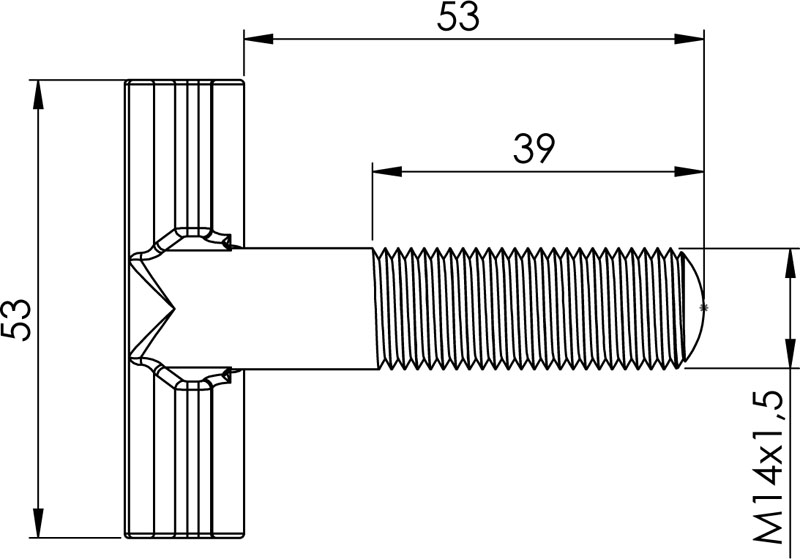 boulon de té Record H208