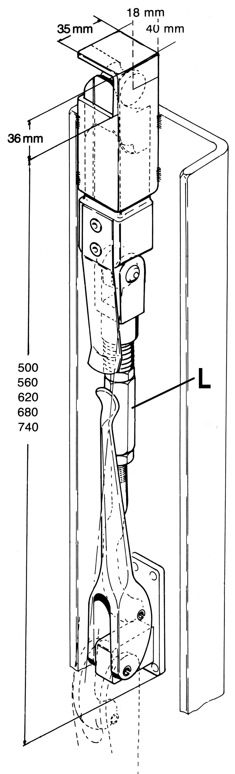 fermeture pendulaire Record H10G latéral