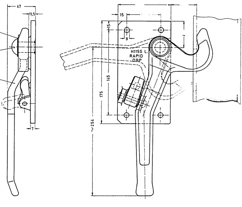 fermeture de ridelle Rapid H115S