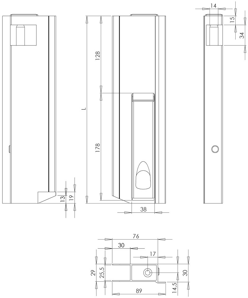 profil de fermeture de ridelle H400 type 413-04