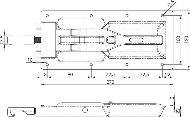 fermeture à encastrer Record H207