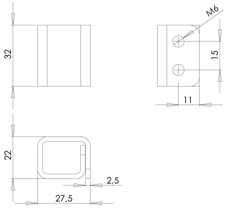 gâche H400 à visser