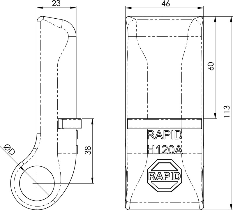 charnière Rapid H120A