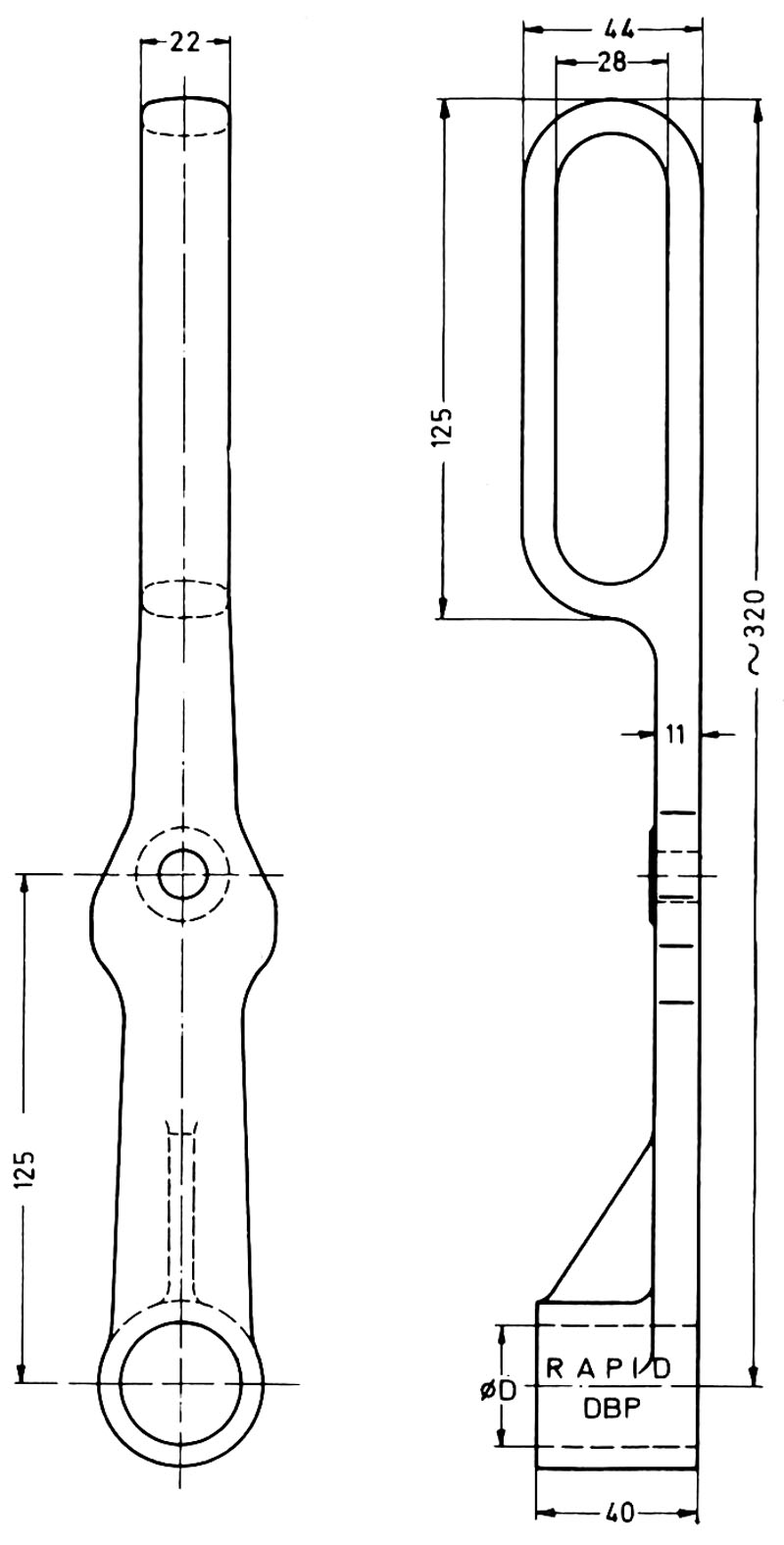 levier Rapid H119E / H120A