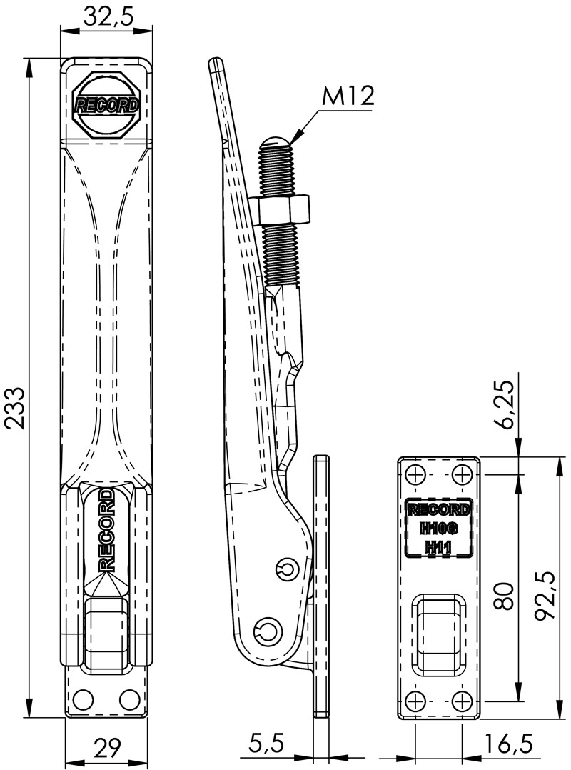 unité de levier Record H10G / H11