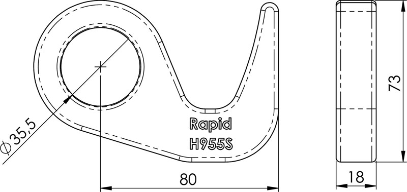crochet de fermeture Rapid H955 / H956