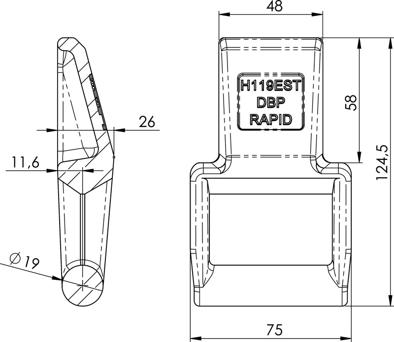charnière Rapid H119EST