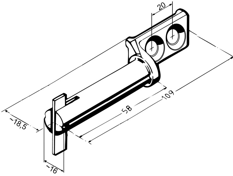 gond Rapid 25/30 avec sûreté à enclenchement à visser
