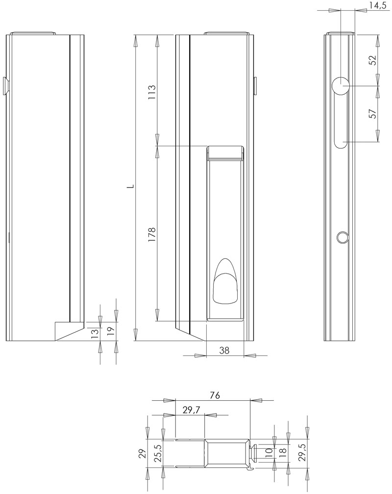 profil de fermeture de ridelle H400 type 411-02
