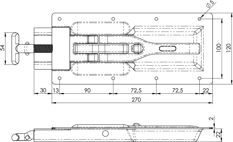 fermeture à encastrer Record H206N-LF