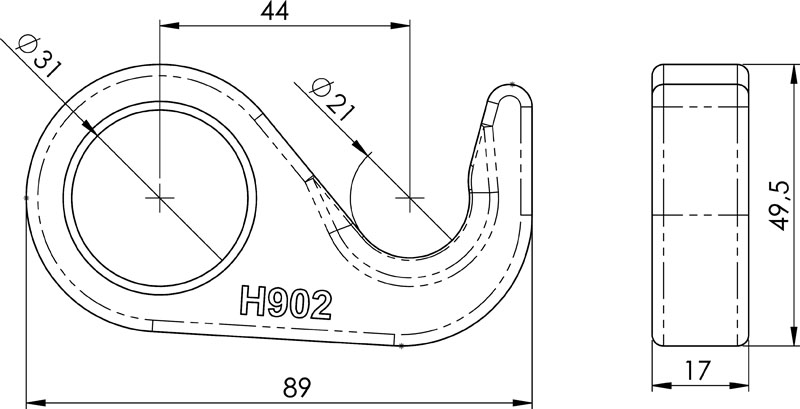 crochet de fermeture Rapid H902